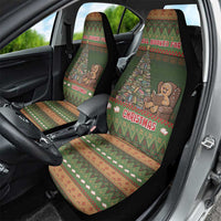Book Lovers Christmas Car Seat Cover Gingerbread With Xmas Book Tree - Wonder Print Shop