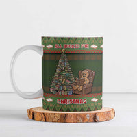 Book Lovers Christmas Ceramic Mug Gingerbread With Xmas Book Tree - Wonder Print Shop