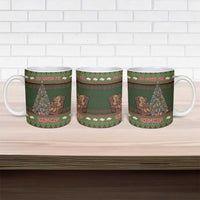 Book Lovers Christmas Ceramic Mug Gingerbread With Xmas Book Tree - Wonder Print Shop