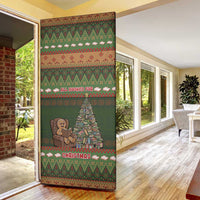 Book Lovers Christmas Door Cover Gingerbread With Xmas Book Tree - Wonder Print Shop