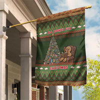 Book Lovers Christmas Garden Flag Gingerbread With Xmas Book Tree - Wonder Print Shop