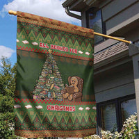 Book Lovers Christmas Garden Flag Gingerbread With Xmas Book Tree - Wonder Print Shop