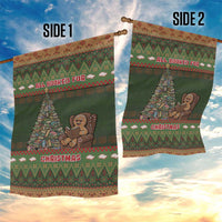 Book Lovers Christmas Garden Flag Gingerbread With Xmas Book Tree - Wonder Print Shop