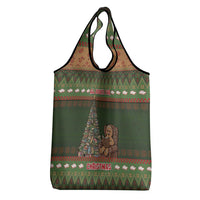 Book Lovers Christmas Grocery Bag Gingerbread With Xmas Book Tree - Wonder Print Shop