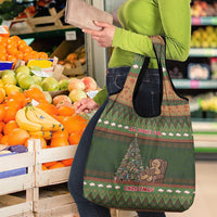 Book Lovers Christmas Grocery Bag Gingerbread With Xmas Book Tree - Wonder Print Shop