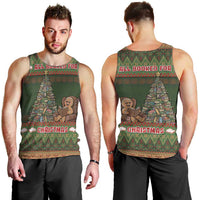 Book Lovers Christmas Men Tank Top Gingerbread With Xmas Book Tree - Wonder Print Shop