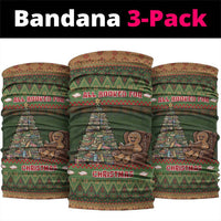 Book Lovers Christmas Neck Gaiter Gingerbread With Xmas Book Tree - Wonder Print Shop