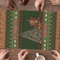 Book Lovers Christmas Puzzle Gingerbread With Xmas Book Tree - Wonder Print Shop