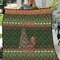 Book Lovers Christmas Quilt Gingerbread With Xmas Book Tree - Wonder Print Shop