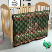 Book Lovers Christmas Quilt Gingerbread With Xmas Book Tree - Wonder Print Shop