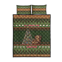Book Lovers Christmas Quilt Bed Set Gingerbread With Xmas Book Tree - Wonder Print Shop