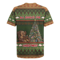Book Lovers Christmas Rugby Jersey Gingerbread With Xmas Book Tree - Wonder Print Shop