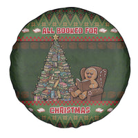 Book Lovers Christmas Spare Tire Cover Gingerbread With Xmas Book Tree - Wonder Print Shop