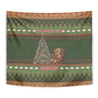 Book Lovers Christmas Tapestry Gingerbread With Xmas Book Tree - Wonder Print Shop