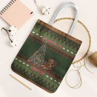 Book Lovers Christmas Tote Bag Gingerbread With Xmas Book Tree - Wonder Print Shop