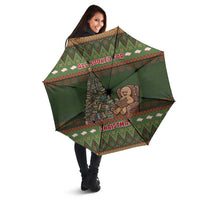 Book Lovers Christmas Umbrella Gingerbread With Xmas Book Tree - Wonder Print Shop