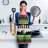 Bowling Christmas Apron Merry Bowlmas - Wonder Print Shop