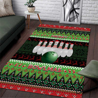 Bowling Christmas Area Rug Merry Bowlmas - Wonder Print Shop