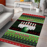 Bowling Christmas Area Rug Merry Bowlmas - Wonder Print Shop