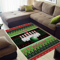 Bowling Christmas Area Rug Merry Bowlmas - Wonder Print Shop