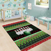 Bowling Christmas Area Rug Merry Bowlmas - Wonder Print Shop