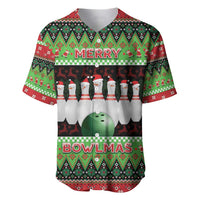 Bowling Christmas Baseball Jersey Merry Bowlmas - Wonder Print Shop