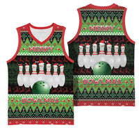 Bowling Christmas Basketball Jersey Merry Bowlmas - Wonder Print Shop