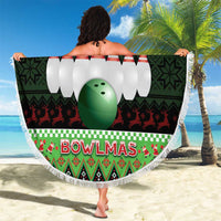 Bowling Christmas Beach Blanket Merry Bowlmas - Wonder Print Shop