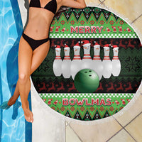 Bowling Christmas Beach Blanket Merry Bowlmas - Wonder Print Shop