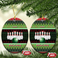 Bowling Christmas Ceramic Ornament Merry Bowlmas - Wonder Print Shop
