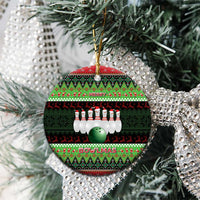 Bowling Christmas Ceramic Ornament Merry Bowlmas - Wonder Print Shop