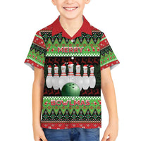 Bowling Christmas Family Matching Off Shoulder Maxi Dress and Hawaiian Shirt Merry Bowlmas - Wonder Print Shop