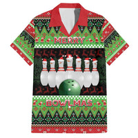 Bowling Christmas Family Matching Short Sleeve Bodycon Dress and Hawaiian Shirt Merry Bowlmas - Wonder Print Shop