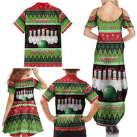 Bowling Christmas Family Matching Summer Maxi Dress and Hawaiian Shirt Merry Bowlmas - Wonder Print Shop