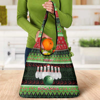 Bowling Christmas Grocery Bag Merry Bowlmas - Wonder Print Shop