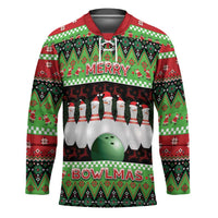 Bowling Christmas Hockey Jersey Merry Bowlmas - Wonder Print Shop