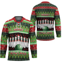 Bowling Christmas Hockey Jersey Merry Bowlmas - Wonder Print Shop