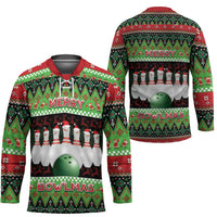 Bowling Christmas Hockey Jersey Merry Bowlmas - Wonder Print Shop