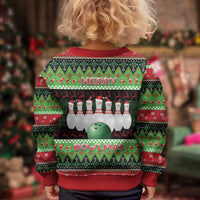 Bowling Christmas Kid Ugly Christmas Sweater Merry Bowlmas - Wonder Print Shop