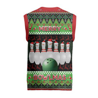 Bowling Christmas Knitted V-Neck Vest Merry Bowlmas - Wonder Print Shop