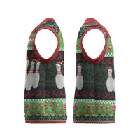Bowling Christmas Knitted V-Neck Vest Merry Bowlmas - Wonder Print Shop
