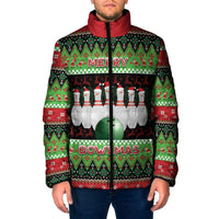 Bowling Christmas Padded Jacket Merry Bowlmas - Wonder Print Shop