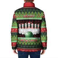 Bowling Christmas Padded Jacket Merry Bowlmas - Wonder Print Shop