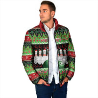 Bowling Christmas Padded Jacket Merry Bowlmas - Wonder Print Shop