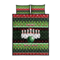 Bowling Christmas Quilt Bed Set Merry Bowlmas - Wonder Print Shop