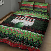 Bowling Christmas Quilt Bed Set Merry Bowlmas - Wonder Print Shop