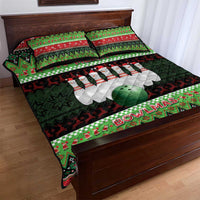 Bowling Christmas Quilt Bed Set Merry Bowlmas - Wonder Print Shop