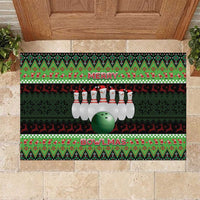 Bowling Christmas Rubber Doormat Merry Bowlmas - Wonder Print Shop