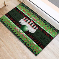 Bowling Christmas Rubber Doormat Merry Bowlmas - Wonder Print Shop