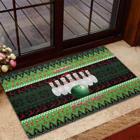 Bowling Christmas Rubber Doormat Merry Bowlmas - Wonder Print Shop